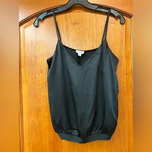 CAMI NYC 100% silk black cami tank elastic waist